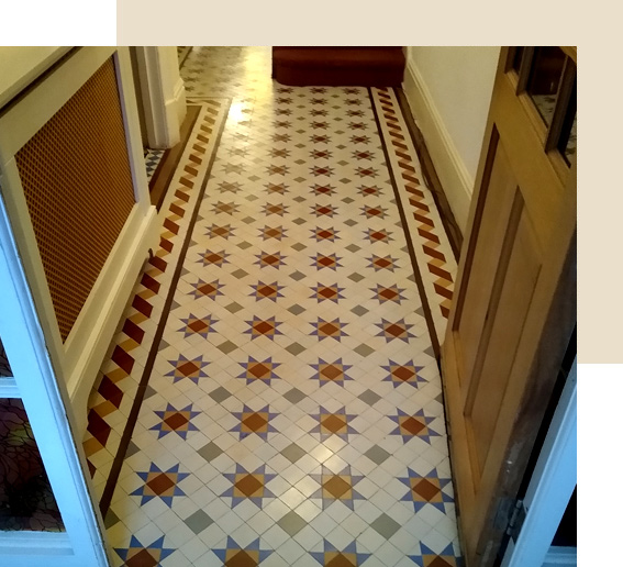 installing Victorian tiles
