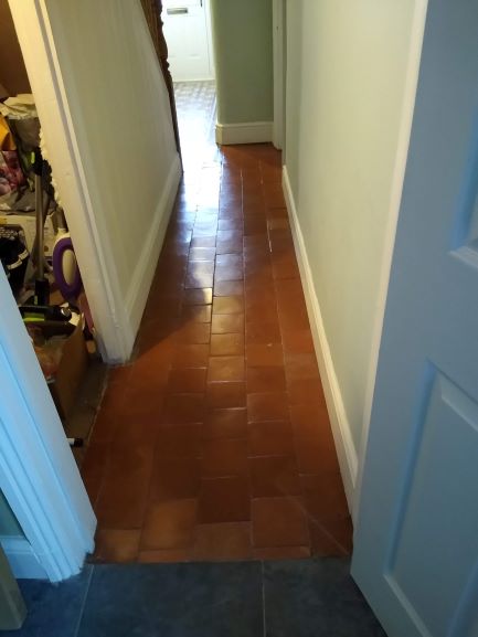 geometric/encaustic hallway
