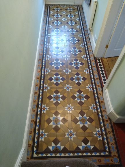 geometric/encaustic hallway